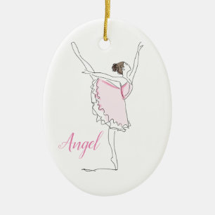 Custom Personalised Girls Ballerina Dance Ornament