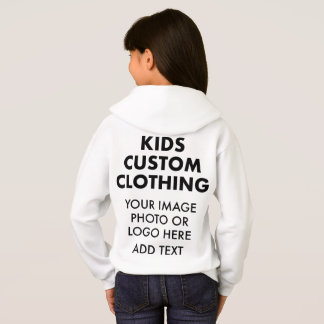 Custom Personalised GIRL'S PULLOVER HOODIE - WHITE