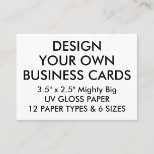 Custom Personalised GLOSS 3.5"x2.5" Business Cards