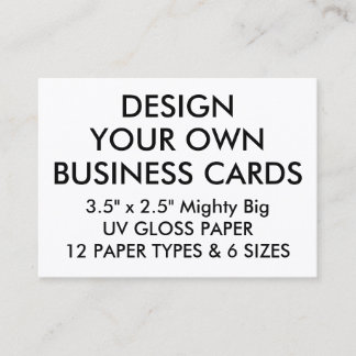Custom Personalised GLOSS 3.5"x2.5" Business Cards