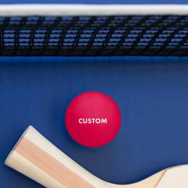 Custom Personalised GLOW DARK PINK Table Tennis Ping Pong Ball (Table)