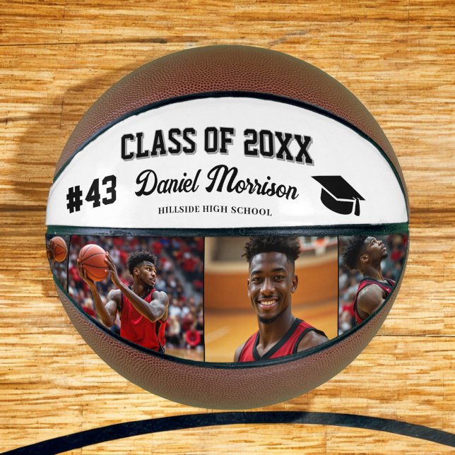 Custom Personalised Graduation Senior Photo  Basketball (Creator Uploaded)