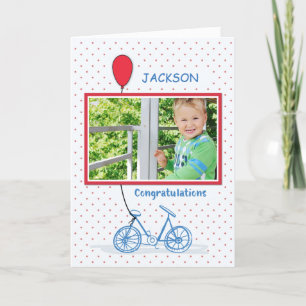 Custom Personalised Grandson and Photo Congratulat Card