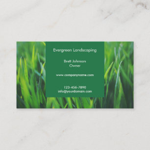 Custom Personalised Grass Business Card