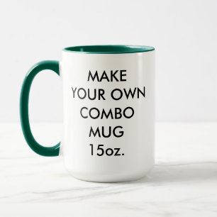 Custom Personalised Green Combination Mug 15oz.