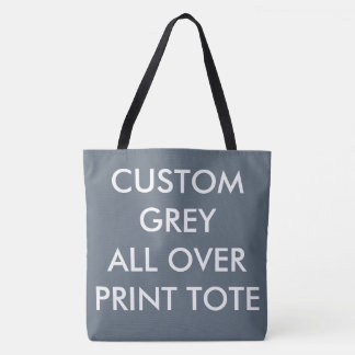 Custom Personalised GREY ALL OVER PRINT TOTE BAG