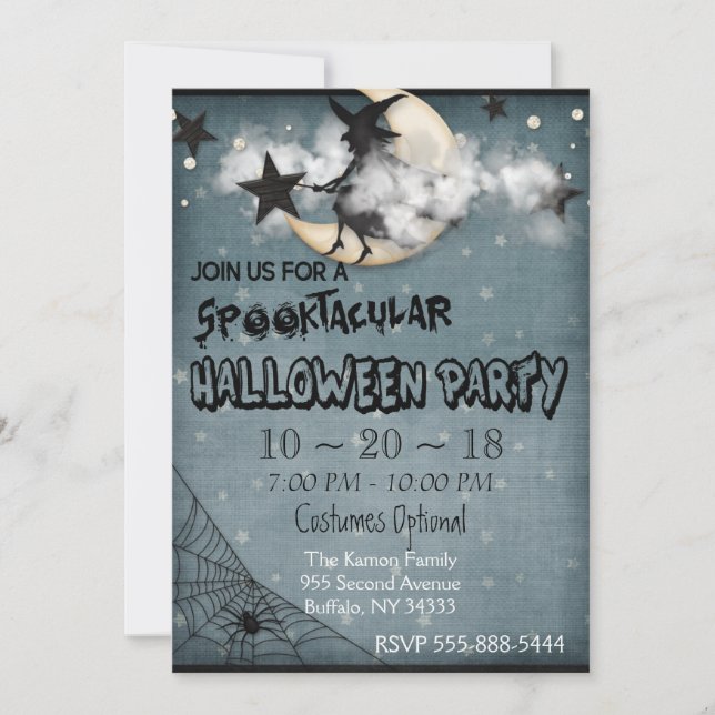 Custom Personalised Halloween Party Invitation (Front)