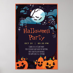 Custom Personalised Halloween Party Invitation Poster