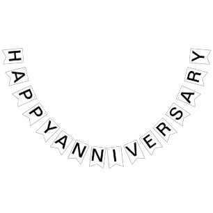 Custom Personalised Happy Anniversary Flag Bunting