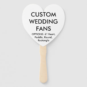 Custom Personalised HEART WEDDING FANS Template