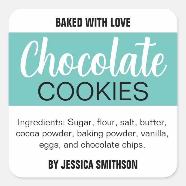 Custom Personalised Homemade label HM001_03sqv1 (Front)