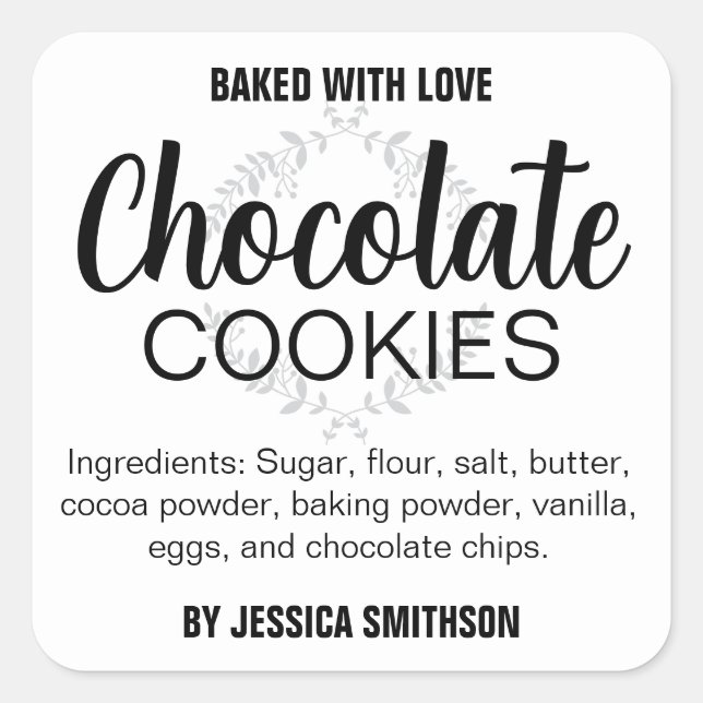 Custom Personalised Homemade label HM001_10sqv1 (Front)