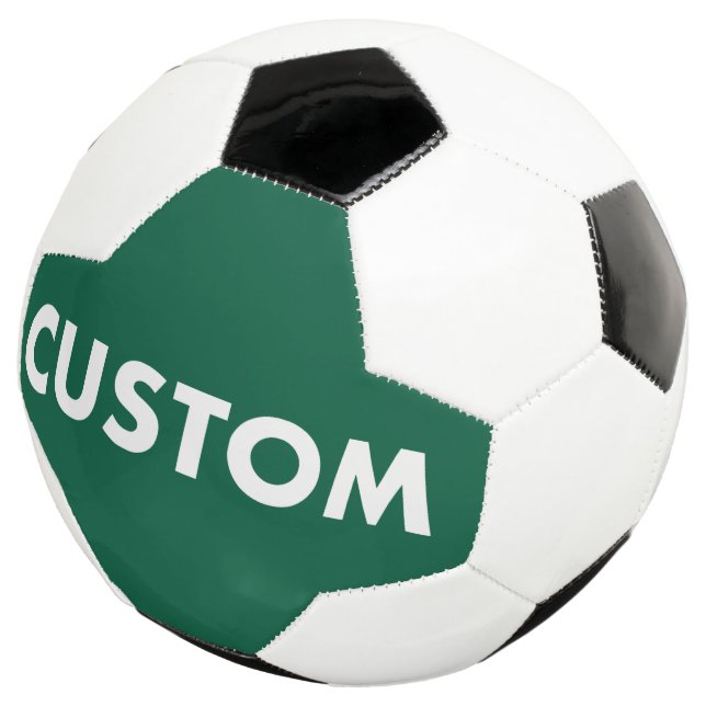 Custom Personalised HUNTER GREEN Football Soccer Ball (Three Quarter)