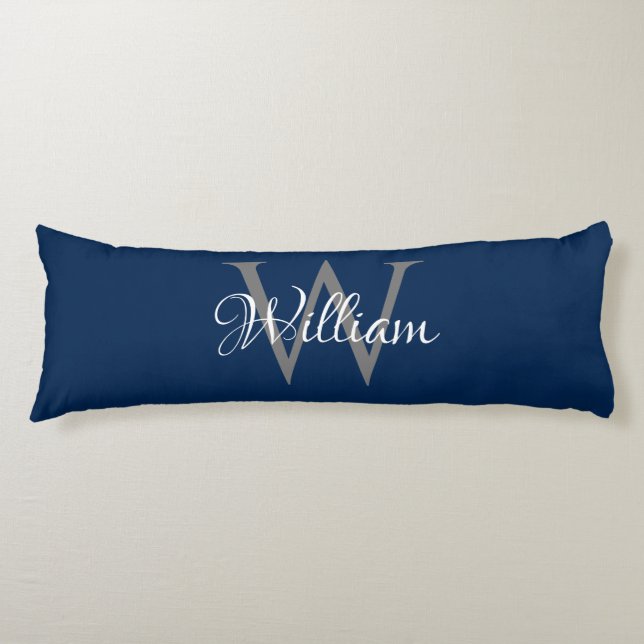 Custom Personalised Initial Script Monogram Body Cushion (Front)