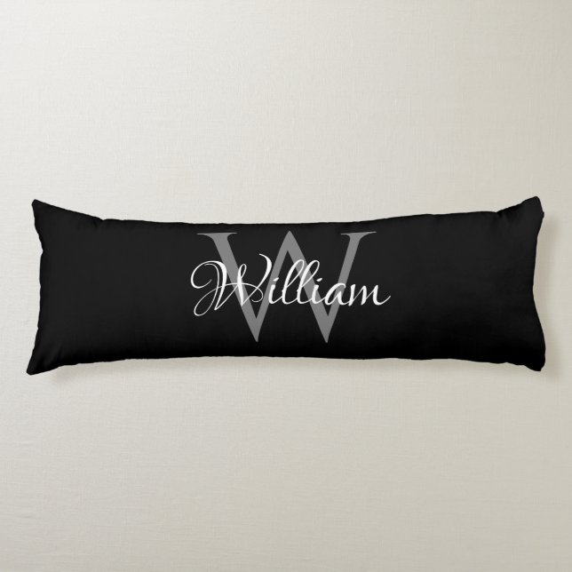 Custom Personalised Initial Script Monogram Body Cushion (Front)