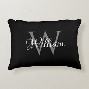 Custom Personalised Initial Script Monogram Decorative Cushion