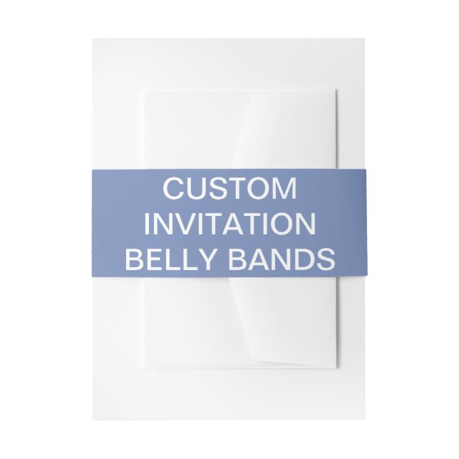 Custom Personalised Invitation Belly Bands Blank Band (Front Example)