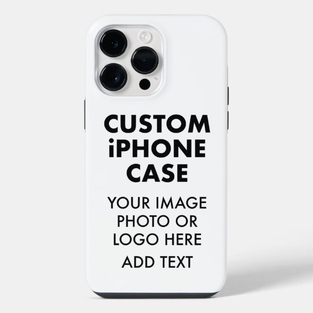 Custom Personalised iPHONE 14 PRO MAX BUDGET TOUGH iPhone Case (Back)