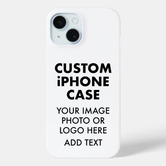 Custom Personalised iPHONE 15 BARELY THERE CASE (Back)