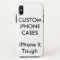 Custom Personalised iPhone X Tough Hard Shell Case