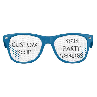 Custom Personalised Kids Blue Retro Party Shades