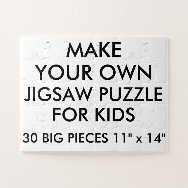 Custom Personalised Kids Jigsaw Puzzle 30 Big Pc. (Horizontal)