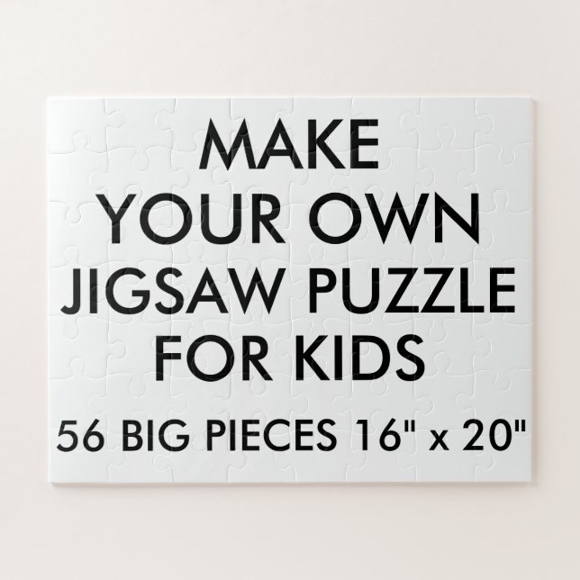 Custom Personalised Kids Jigsaw Puzzle 56 Big Pc. (Horizontal)