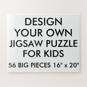 Custom Personalised Kids Jigsaw Puzzle 56 Big Pc.