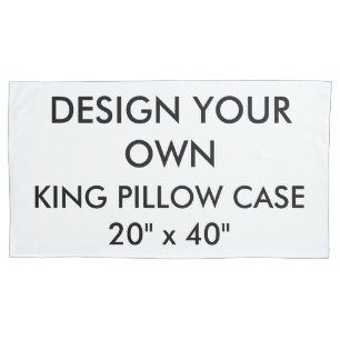 Custom Personalised King Size Pillow Case 20"x40"