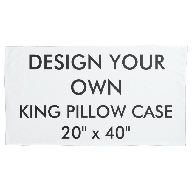 Custom Personalised King Size Pillow Case 20"x40" (Front)