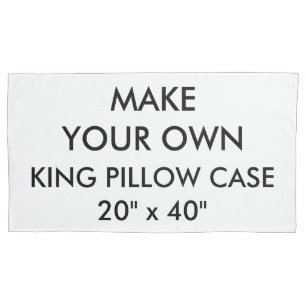 Custom Personalised King Size Pillow Case 20"x40"