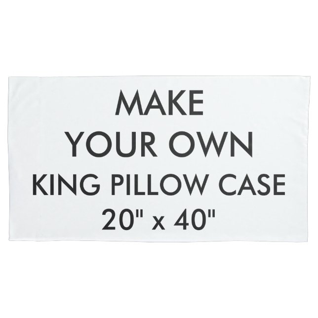 Custom Personalised King Size Pillow Case 20"x40" (Front)