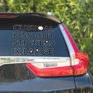 Custom Personalised KISS CUT STICKERS 14"x14" XL