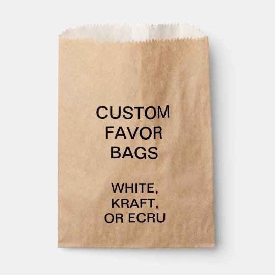 Custom Personalised Kraft Favour Bags Blank