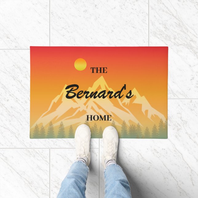 Custom Personalised Landscape Scenery Mountains Doormat (Indoor)