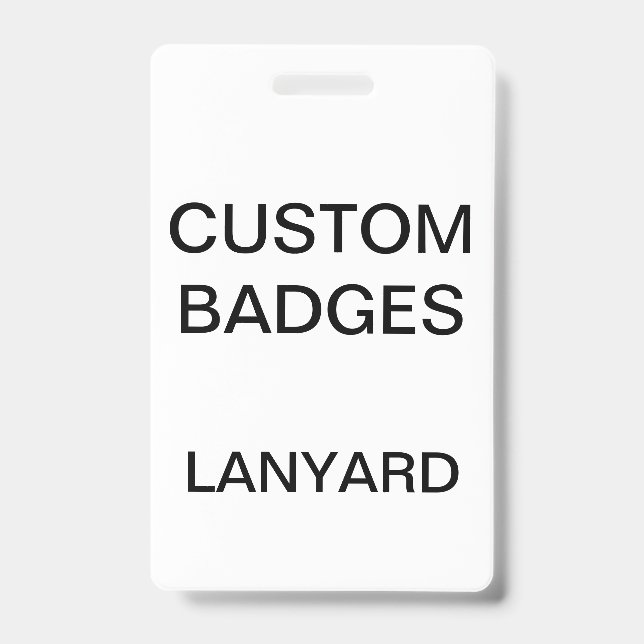 Custom Personalised LANYARD BADGE ID Badge (Front)