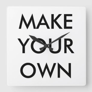 Custom Personalised Large 10.75" Square Wall Clock