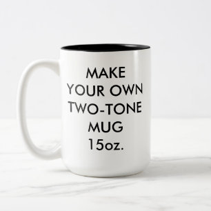 Custom Personalised Large 15oz Black Two-Tone Mug