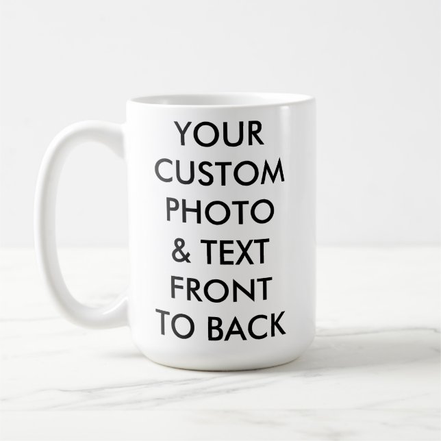 Custom Personalised LARGE 15oz Classic PHOTO MUG (Left)
