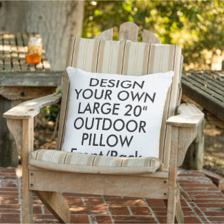 Custom Personalised LARGE 20" OUTDOOR Throw Pillow
