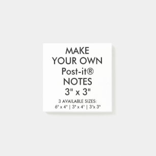 Custom Personalised Large 3" Square Post-it® Note