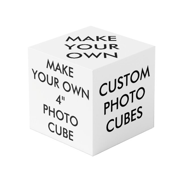 Custom Personalised Large 4" Photo Cube (Front Angled)