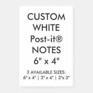 Custom Personalised Large 6" x 4" Post-it® Notes