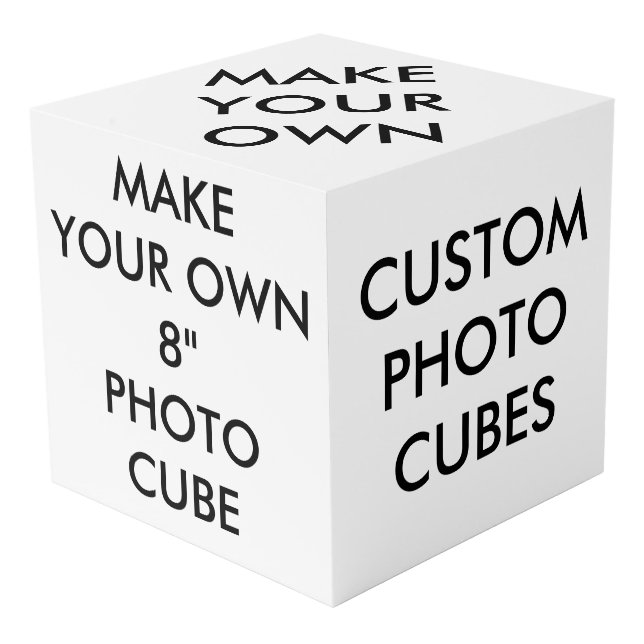 Custom Personalised Large 8" Photo Cube (Front Angled)