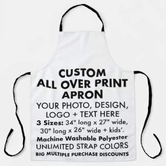 Custom Personalised Large All Over Print Apron