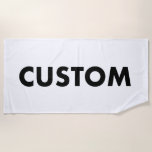 Custom Personalised Large Beach Towel<br><div class="desc">Make, design, create your own custom Large Beach Towel - 70" x 35". Personalised 59% polyester and 41% cotton beach towel, makes a great gift for a sun lover, and for birthday and Christmas gifts, and promotional tourism, vacation business and hotel advertising. Individually customise top side of your beach towel...</div>