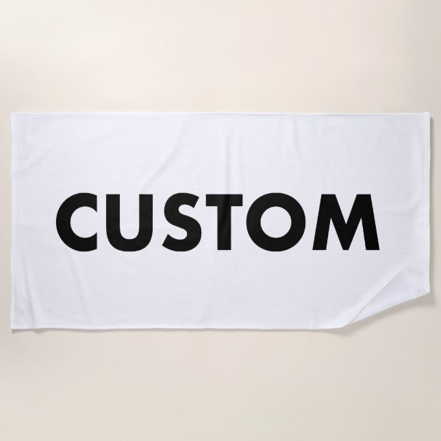Custom Personalised Large Beach Towel (Front)