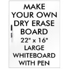 Custom Personalised Large Dry Erase Board & Pen