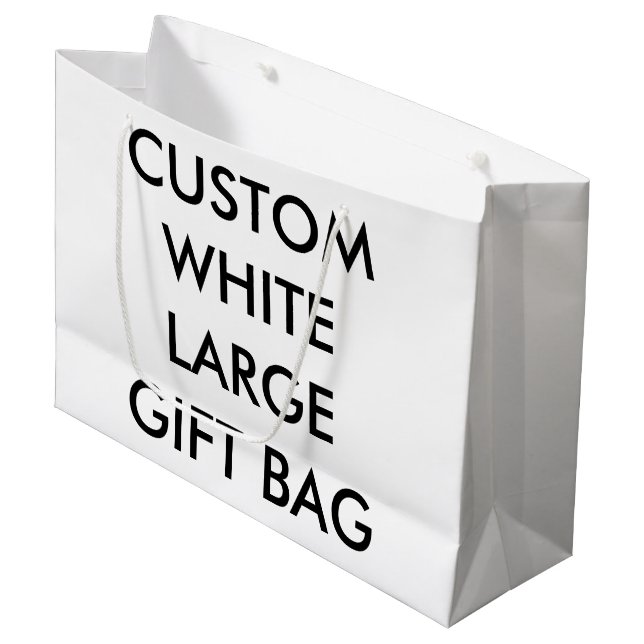 Custom Personalised Large Glossy Gift Bag (Front Angled)
