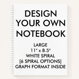 Custom Personalised Large GRAPH Notebook